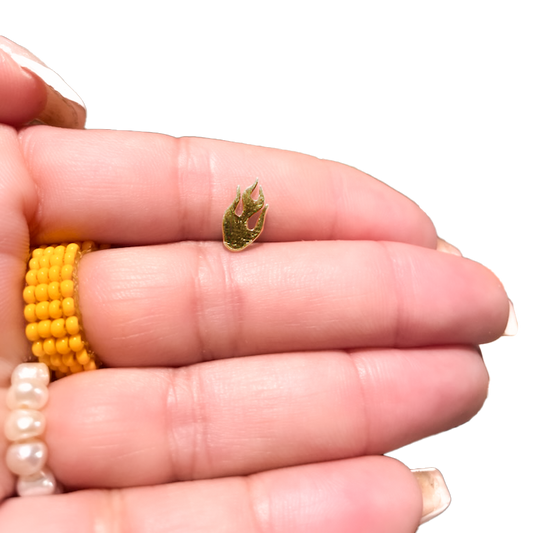Lucia Rose - Flame Gold Stud Earring