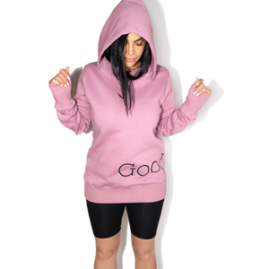 GG Oversized Hood Hoodie with Exploded Logo in Grape