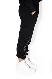 Cropped sweatpants in black by Good Goddess