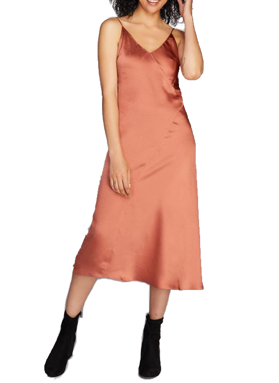 C'est Moi Satin Slip Dress - Dusty Rose