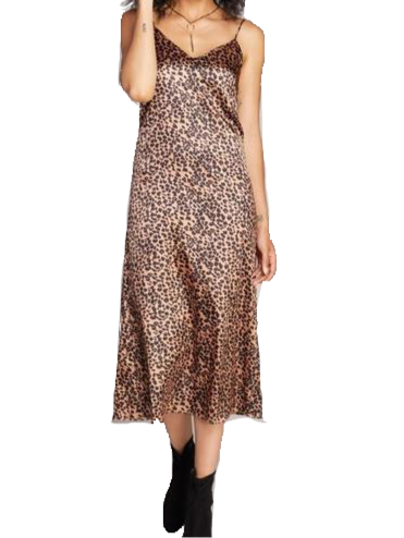 C’est Moi Satin Slip Dress - Leopard