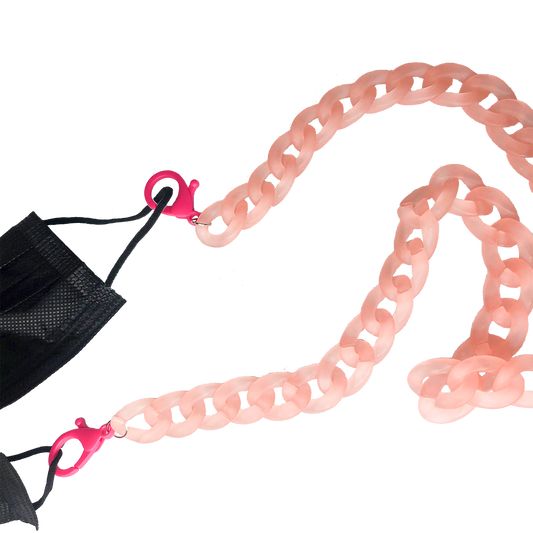 Frosted Pink Mask/Eyeglass Chain