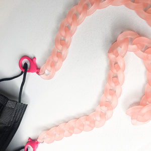 Frosted Pink Mask/Eyeglass Chain